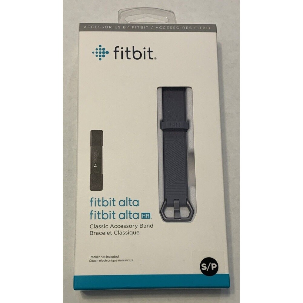 Fitbit Alta HR Genuine Classic Accessory Band Watch Strap - Gray - Size Small